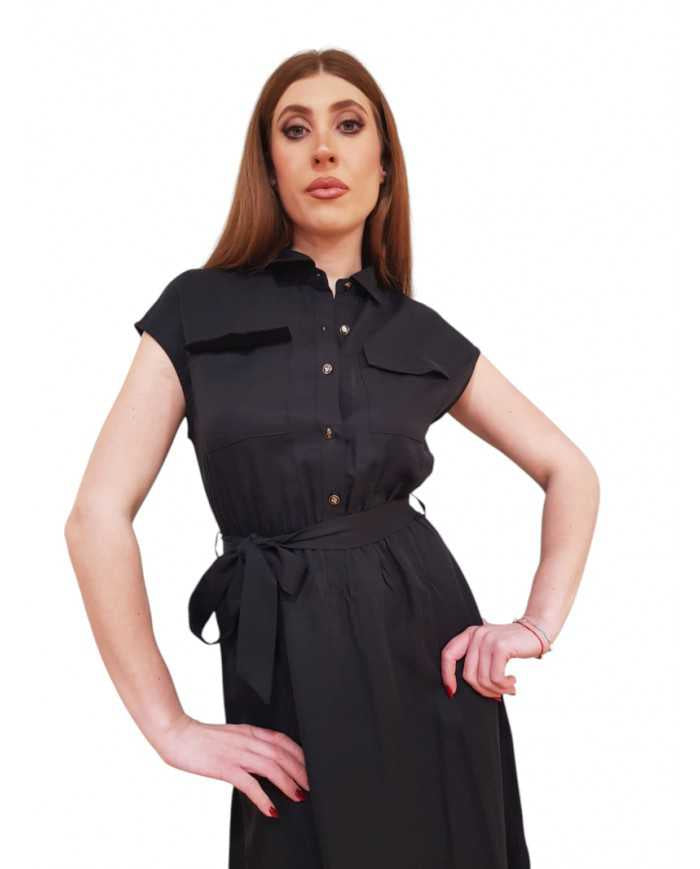 Abito Chemisier Gaudì Lungo in Lyocell con Cintura | Wellington Jeans
