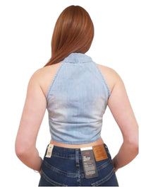 Top Donna Gaudì in Chambray con Bottoni | Wellington Jeans