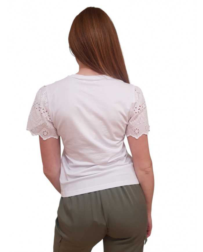 T-shirt Gaudì Donna con Maniche in Pizzo Regular | Wellington Jeans