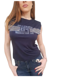 Top Donna Gaudì con Stampa e Strass in Viscosa | Wellington
