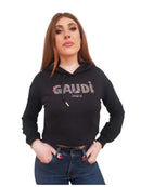 Felpa Donna Gaudì con Cappuccio e Logo Strass | Wellington