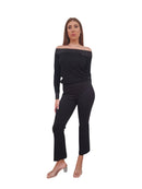 Pantaloni Gaudì Flare Cropped con Piega Stirata