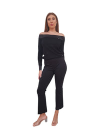Pantaloni Gaudì Flare Cropped con Piega Stirata