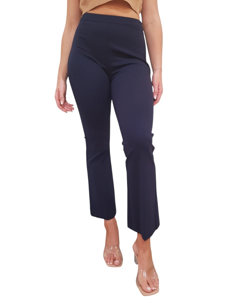 Pantaloni Gaudì Flare Cropped con Piega Stirata