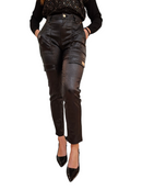 Pantaloni Gaudi Similpelle Cargo Slim Fit Urbano Marroni