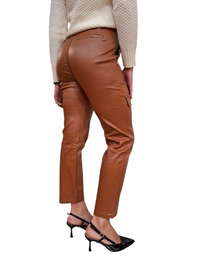 Pantaloni Gaudi Similpelle Cargo Slim Fit Urbano Marroni