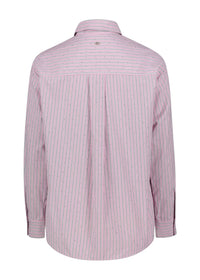 Camicia Gaudi Donna Righe Strass Rosa Scintillante