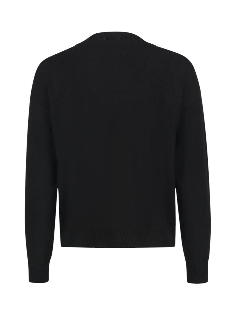 Maglia Gaudi Donna Nera Scollo V Strass Lurex