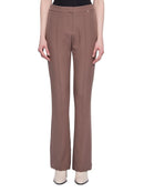 Pantaloni Gaudi Donna Flare Marrone Vita Alta