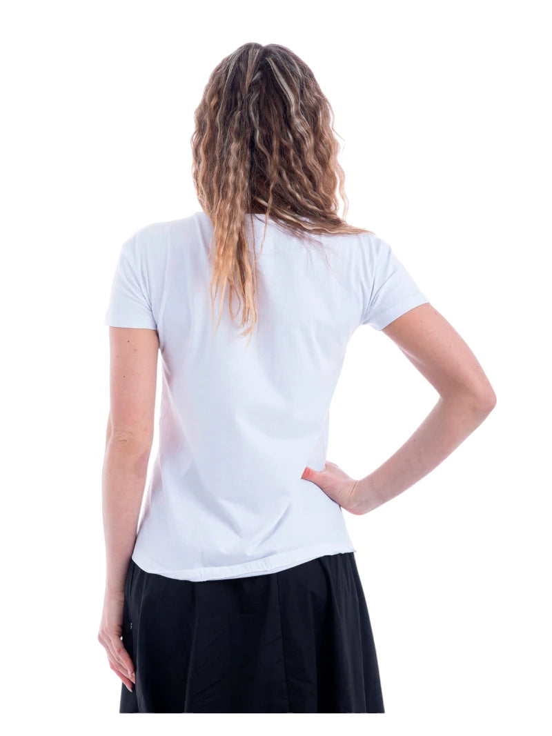 T-shirt Donna Gaudì Lettering e Strass | Wellington Jeans