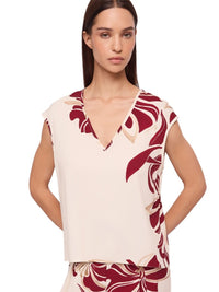 Top Donna in Twill Floreale Gaudì | Wellington Jeans