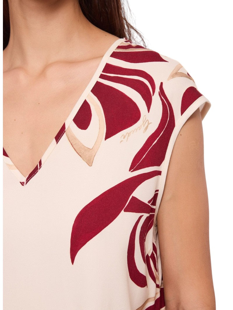 Top Donna in Twill Floreale Gaudì | Wellington Jeans