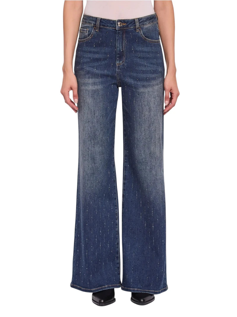 Jeans Wide Leg Donna Gaudì in Cotone Used