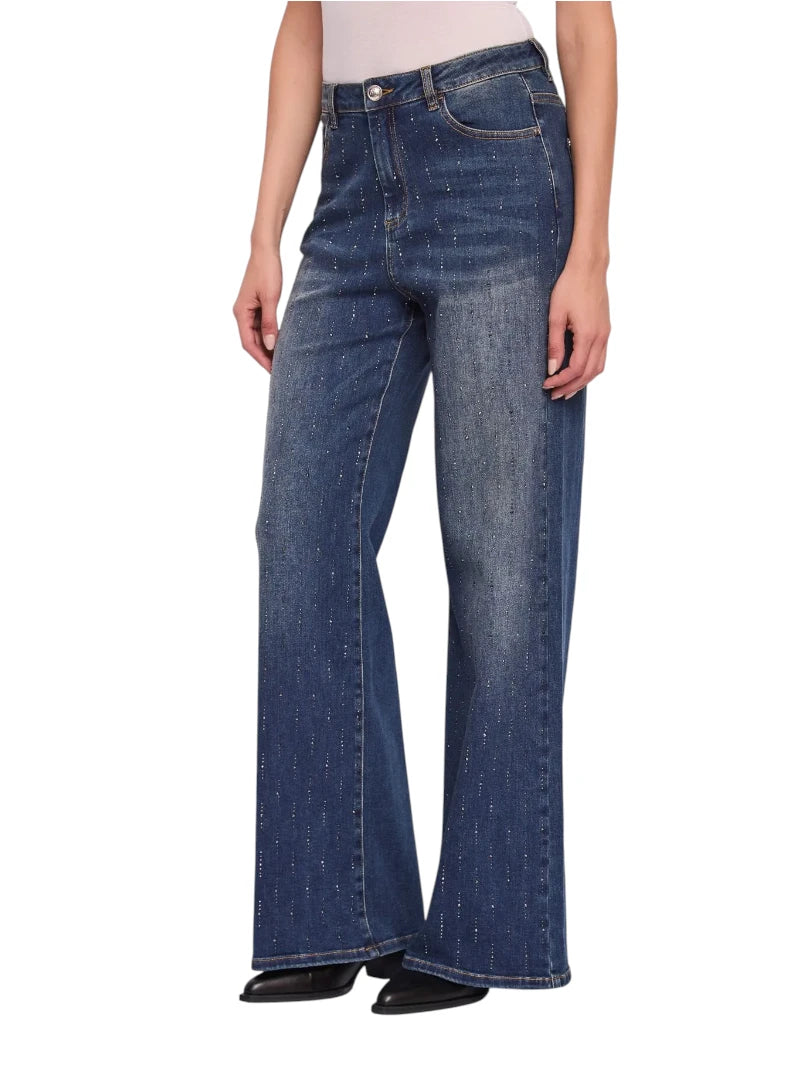 Jeans Wide Leg Donna Gaudì in Cotone Used