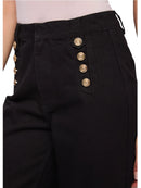 Jeans Wide Leg Donna Gaudì con Bottoni Dorati