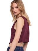 Gilet Donna Gessato in Viscosa Gaudì