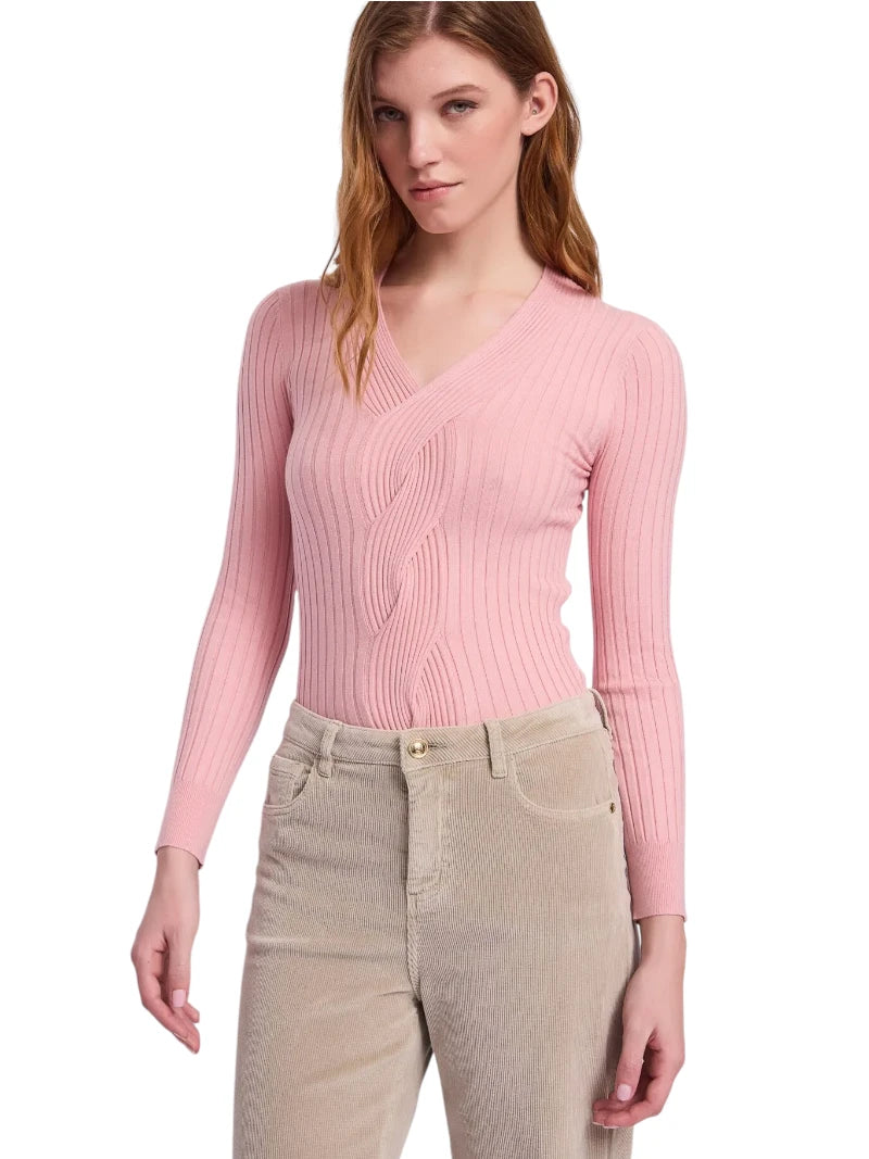 Maglia Donna Gaudì con Scollo a V in Misto Lana