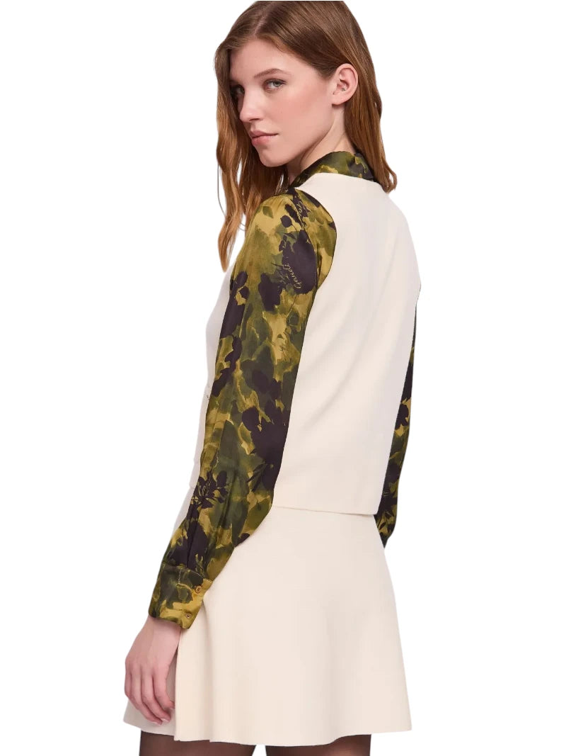 Gilet Donna Gaudì con Bottoni Dorati in Misto Lana