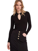 Maglia Donna Gaudì con Scollo a Barca in Misto Cotone