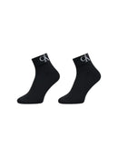 Calzini Uomo Calvin Klein Quarter Monogram 2 Paia Nero