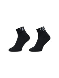 Calzini Uomo Calvin Klein Quarter Monogram 2 Paia Nero