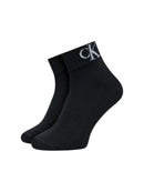 Calzini Uomo Calvin Klein Quarter Monogram 2 Paia Nero