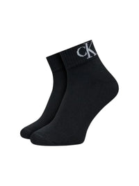 Calzini Uomo Calvin Klein Quarter Monogram 2 Paia Nero