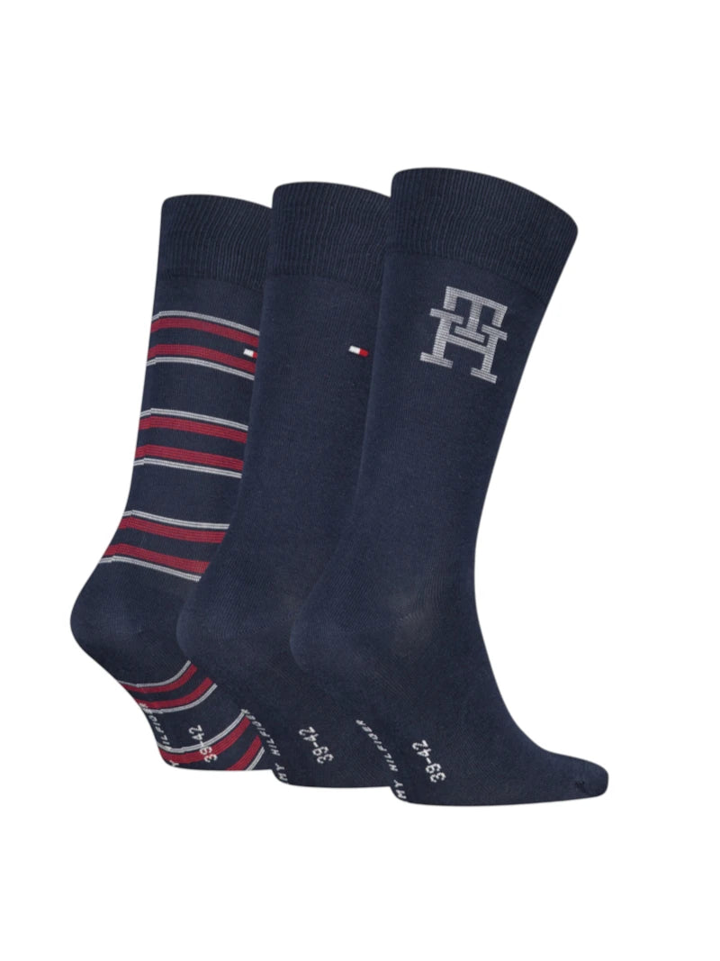 Set 3 Paia Calzini Uomo Tommy Hilfiger Monogram