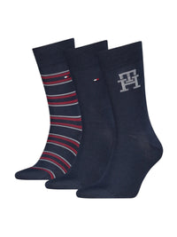 Set 3 Paia Calzini Uomo Tommy Hilfiger Monogram