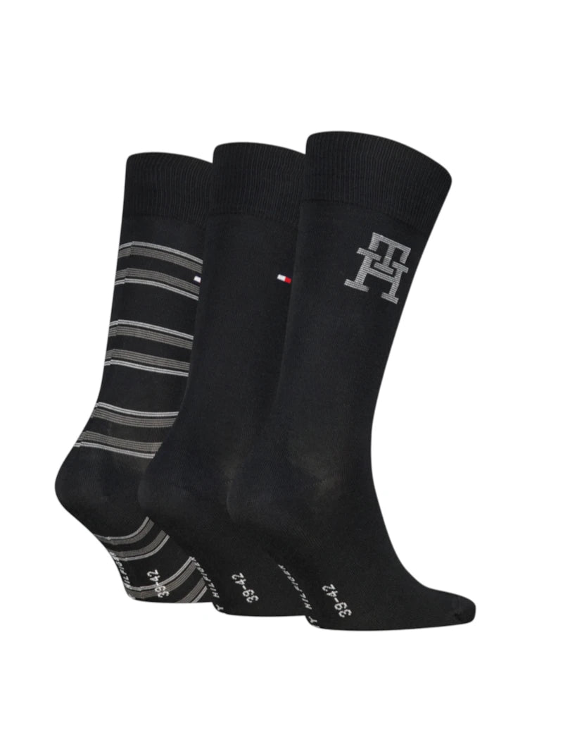 Set 3 Paia Calzini Uomo Tommy Hilfiger Monogram