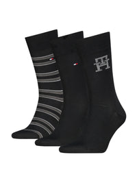 Set 3 Paia Calzini Uomo Tommy Hilfiger Monogram