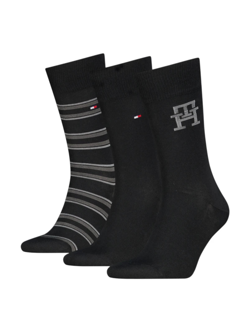Set 3 Paia Calzini Uomo Tommy Hilfiger Monogram