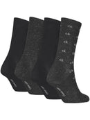 Calzini Classici Calvin Klein 4 Paia Nero con Lurex
