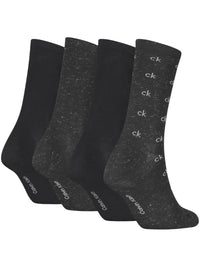 Calzini Classici Calvin Klein 4 Paia Nero con Lurex
