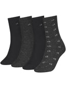 Calzini Classici Calvin Klein 4 Paia Nero con Lurex