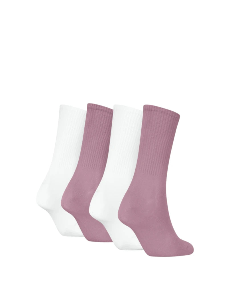 Calzini Donna Calvin Klein Vintage Plum White 4 paia