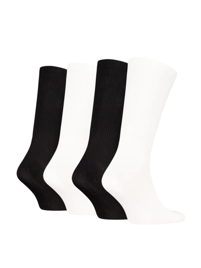Calzini Calvin Klein 4 Paia Black & White Cotone