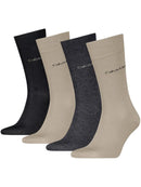 Calzini Uomo Calvin Klein 4 Paia in Cotone Pettinato