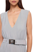 Abito Lungo Donna Gaudì Jersey Crêpe con Cintura | Wellington
