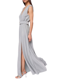 Abito Lungo Donna Gaudì Jersey Crêpe con Cintura | Wellington