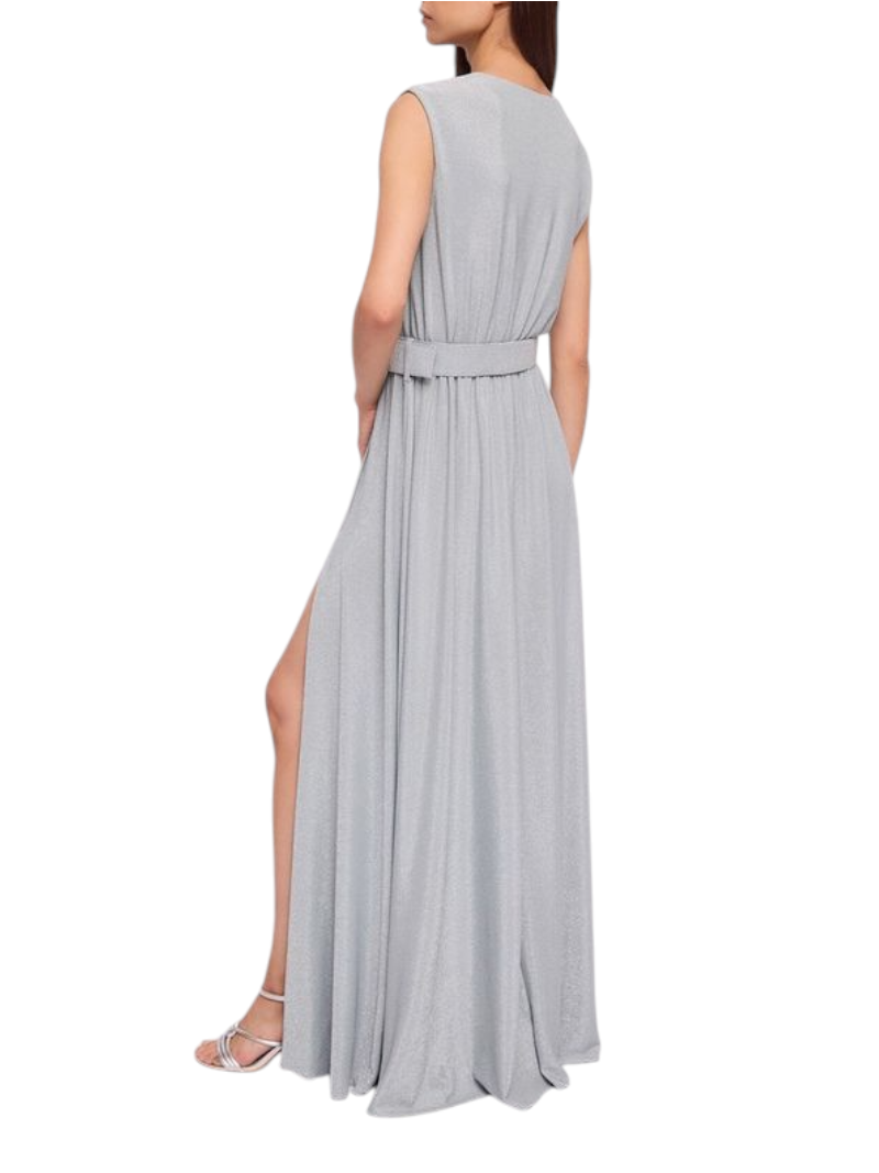 Abito Lungo Donna Gaudì Jersey Crêpe con Cintura | Wellington