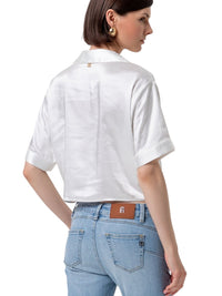 Camicia Donna Fracomina Cropped con Nodo | Wellington Jeans