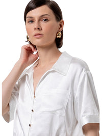 Camicia Donna Fracomina Cropped con Nodo | Wellington Jeans