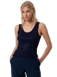 Top Donna Fracomina Slim senza Maniche in Maglia | Wellington