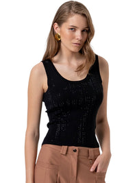 Top Donna Fracomina Slim senza Maniche in Maglia | Wellington