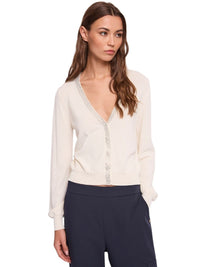 Cardigan Bianco Gaudì con Strass | Wellington Jeans Ariano
