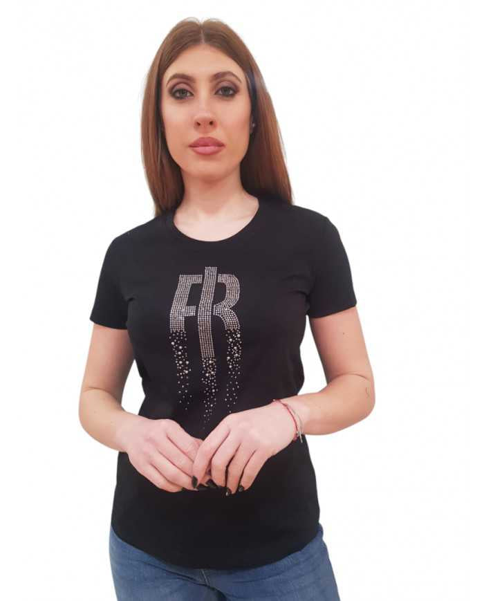 T-shirt Fracomina Logo Strass Jersey Cotone | Wellington Jeans