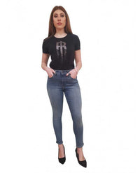 T-shirt Fracomina Logo Strass Jersey Cotone | Wellington Jeans