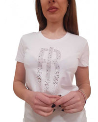 T-shirt Fracomina Logo Strass Jersey Cotone | Wellington Jeans