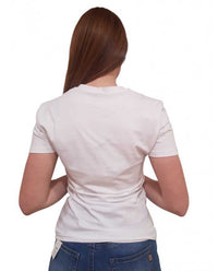 T-shirt Fracomina Scollo a V Cuore Strass | Wellington Jeans